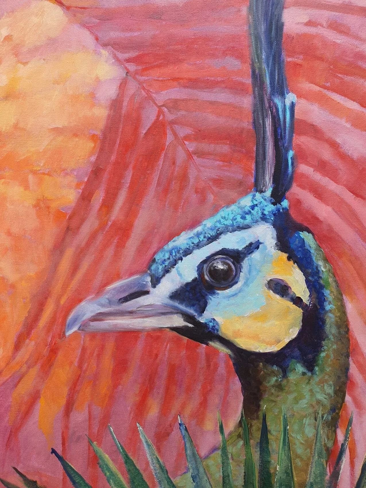Pfau im Palmenfächer — Ansicht 10