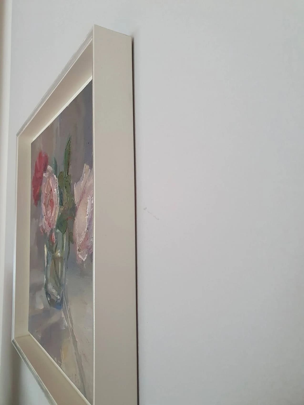 "Rosen in einer Glasvase"  Etüde (Weiß) — Ansicht 2