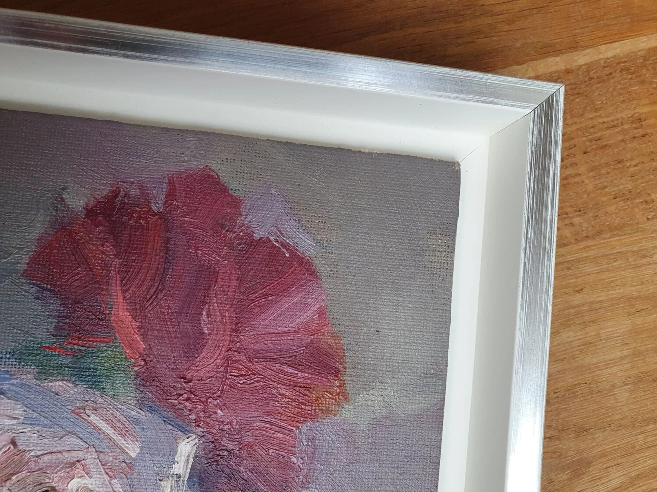 "Rosen in einer Glasvase"  Etüde (Weiß) — Ansicht 3