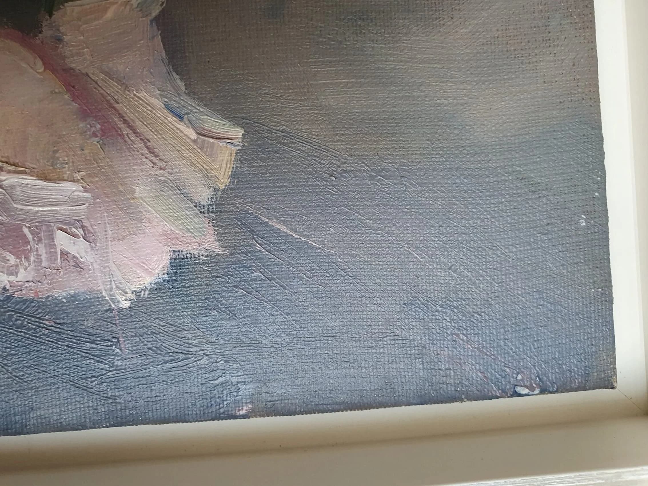 "Rosen in einer Glasvase"  Etüde (Weiß) — Ansicht 5