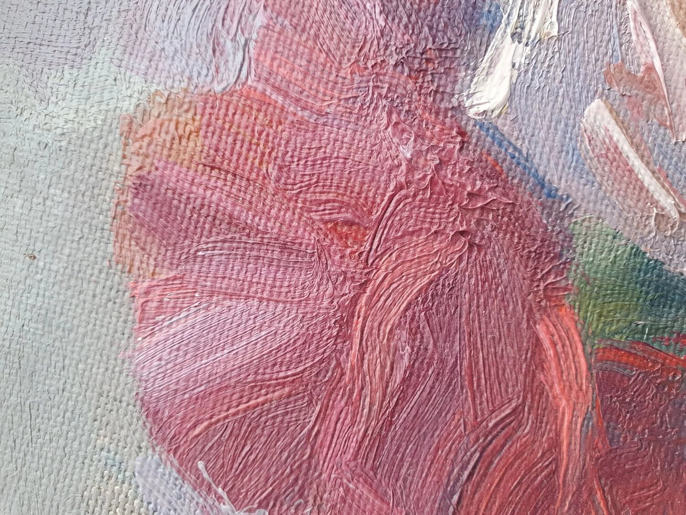 "Rosen in einer Glasvase"  Etüde (Weiß) — Ansicht 7