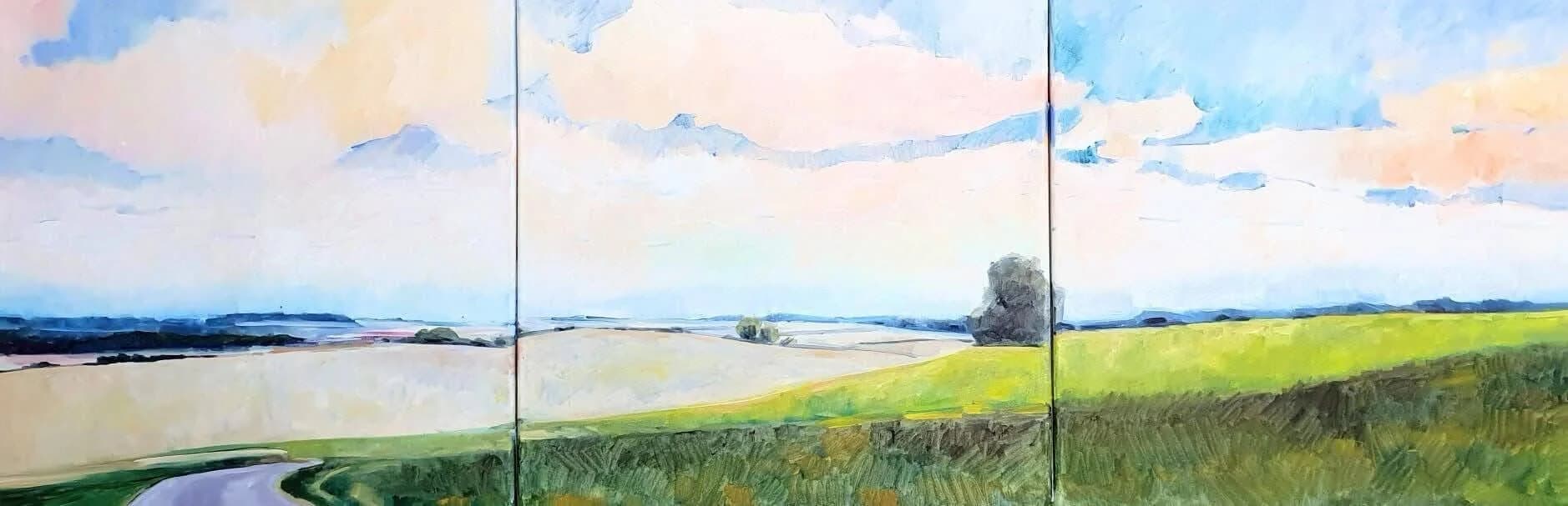 Sommerlandschaft Triptychon